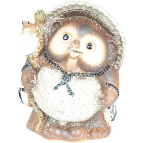 税込 古信楽福々狸 置物 タヌキ たぬき 陶器 13号 信楽焼 オブジェ 置き物