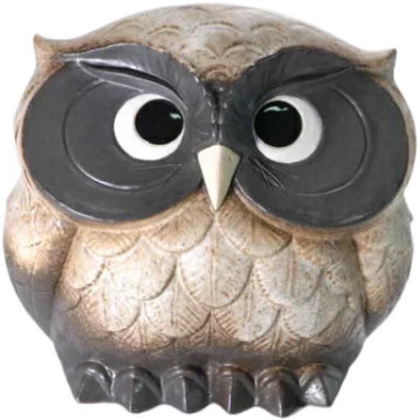 ふくろう粉引風 13号（信焼 陶器 ふくろう フクロウ 置物）