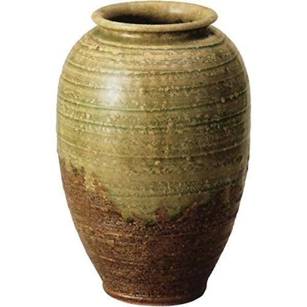 ビードロ松皮壺型花瓶 15号 （信楽焼・花瓶・花入れ・花器・壺・壷