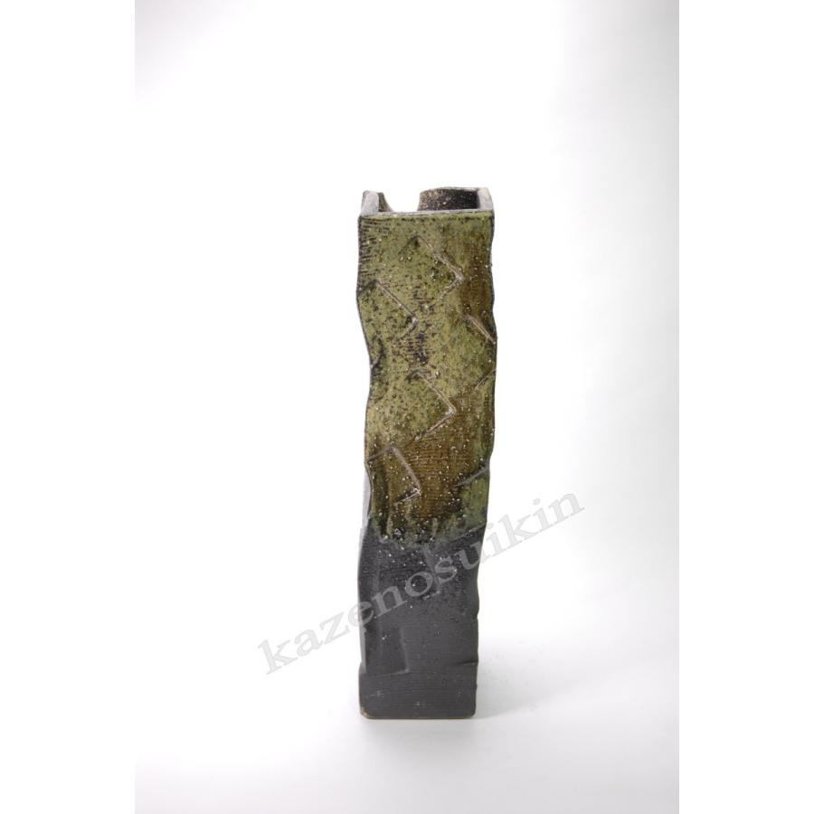 ☆美品 信楽焼 陶器 花入れ 花器 古陶ちぎり角☆ 信楽焼 古陶ちぎり角花入れ 花入れ 和風 インテリア 花瓶 花器 ギフト