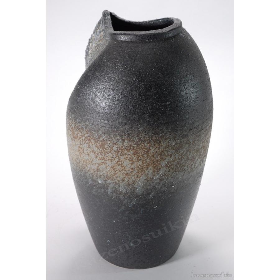 古信楽扇面花入 12号 （信楽焼・花瓶・花入れ・花器・壺・壷