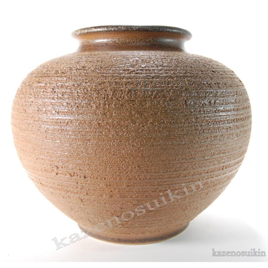 窯肌松皮丸花瓶 13号 （信楽焼・花瓶・花入れ・花器・壺・壷・水盤