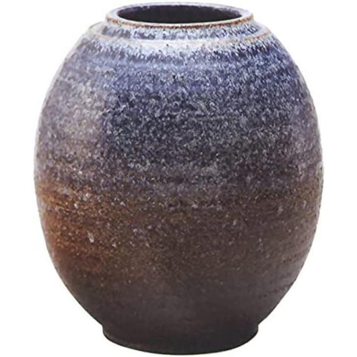 青ガラス四角花器 7号 （信楽焼・花瓶・花入れ・花器・壺・壷・水盤