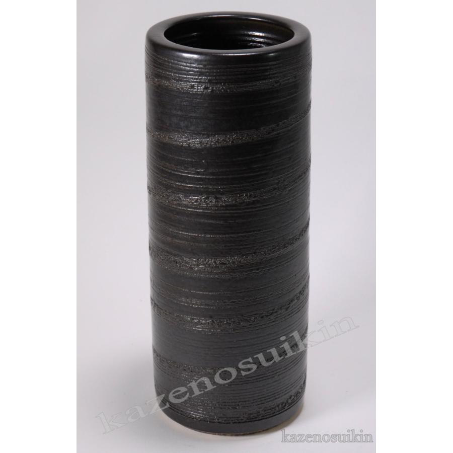 黒松皮寸胴花入 10号 （信楽焼・花瓶・花入れ・花器・壺・壷・水盤・一輪挿し・フラワーベース・B013-08） : 風の水琴工房 信楽焼き陶器 ...