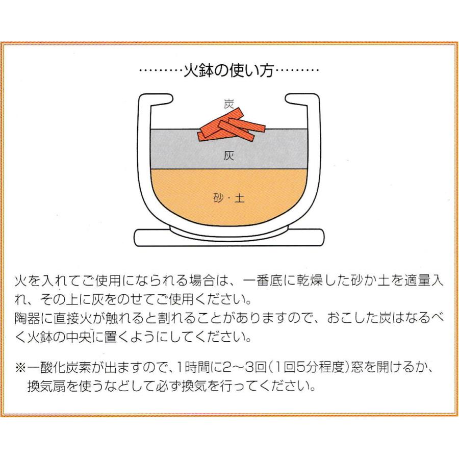 生子火鉢 15号 本わら灰付き （信楽焼・陶器・暖房・火鉢・ひばち