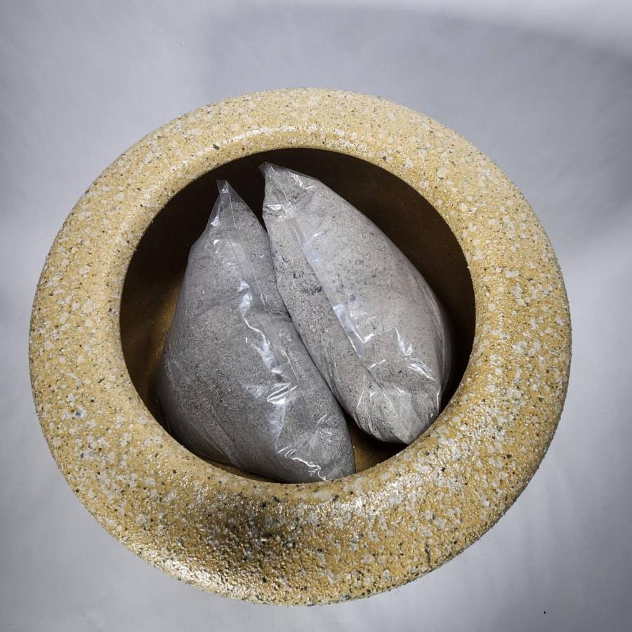 白砂火鉢 15号 本わら灰付き（信楽焼・陶器・暖房・火鉢・ひばち