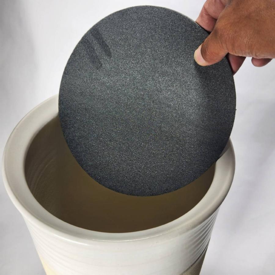 青格子目傘立（信楽焼・陶器・傘立・梅雨・玄関・B035-07） : 風の水琴