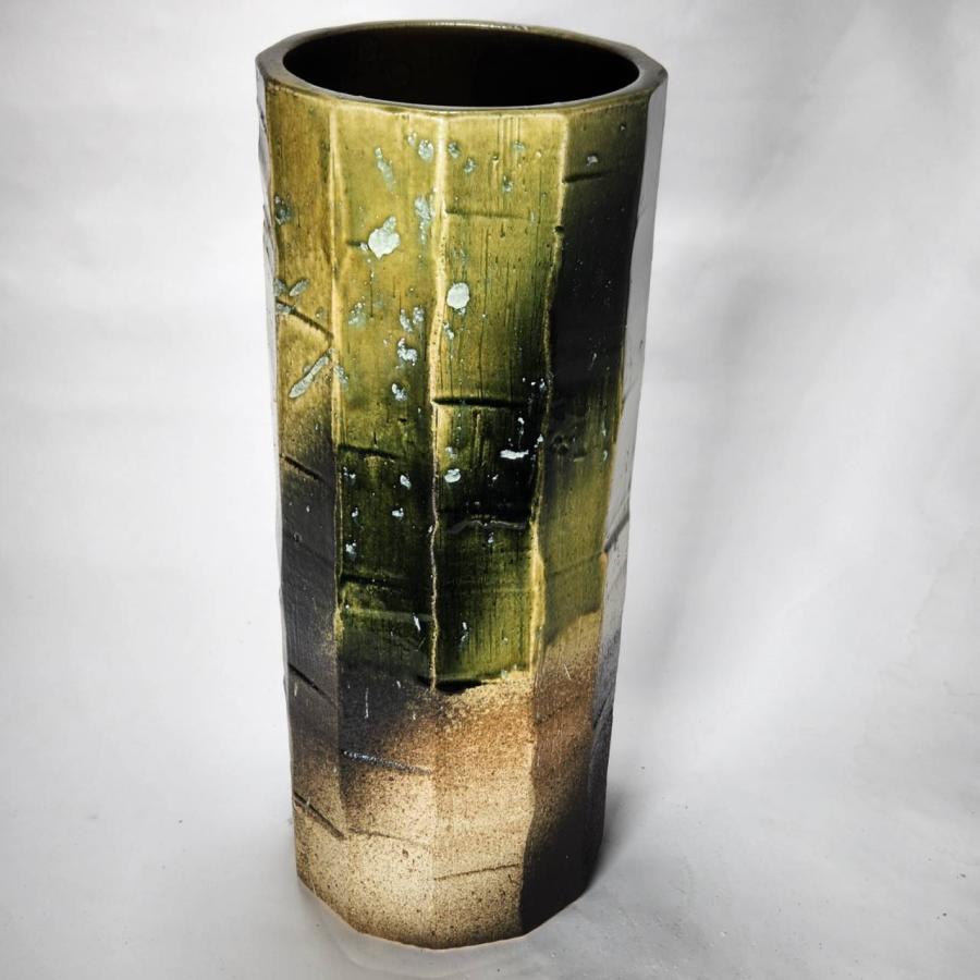 ビードロ面取傘立（信楽焼き・陶器・傘立て・梅雨・雨・玄関・収納・B036-08） ビードロ面取傘立 （信楽焼き・陶器・傘立・梅雨・玄関・収納・B036-08
