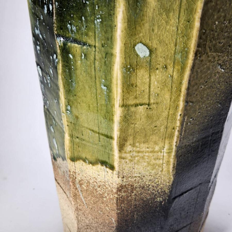 ビードロ面取傘立（信楽焼き・陶器・傘立て・梅雨・雨・玄関・収納・B036-08） ビードロ面取傘立 （信楽焼き・陶器・傘立・梅雨・玄関・収納・B036-08