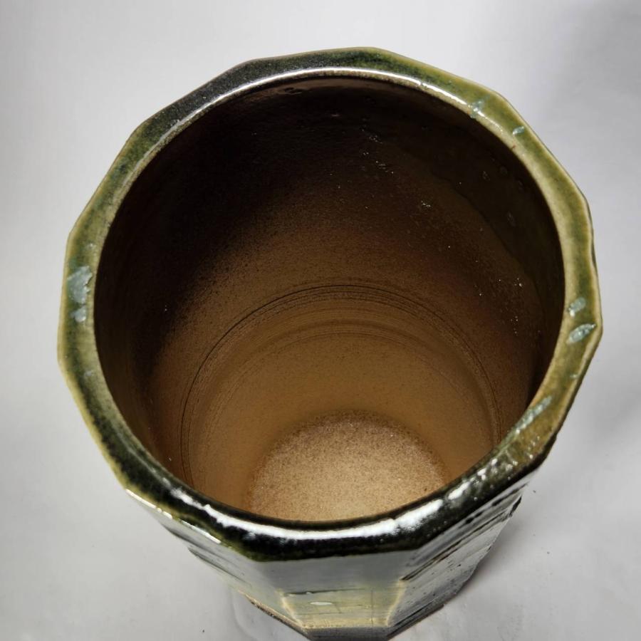 ビードロ面取傘立（信楽焼き・陶器・傘立て・梅雨・雨・玄関・収納・B036-08） ビードロ面取傘立 （信楽焼き・陶器・傘立・梅雨・玄関・収納・B036-08