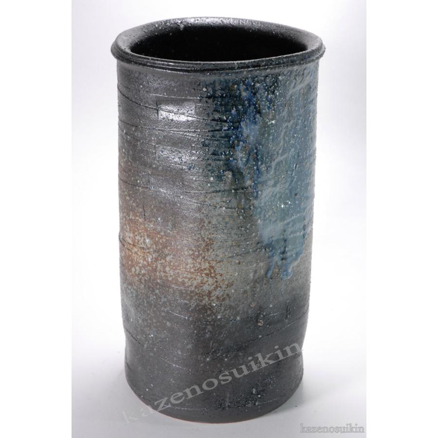 古信楽三彩傘立　（信楽焼き・陶器・傘立て・梅雨・雨・玄関・収納・B037-06） 古信楽三彩傘立 （古信楽細傘立・ 信楽焼き・陶器・傘立て・梅雨・玄関