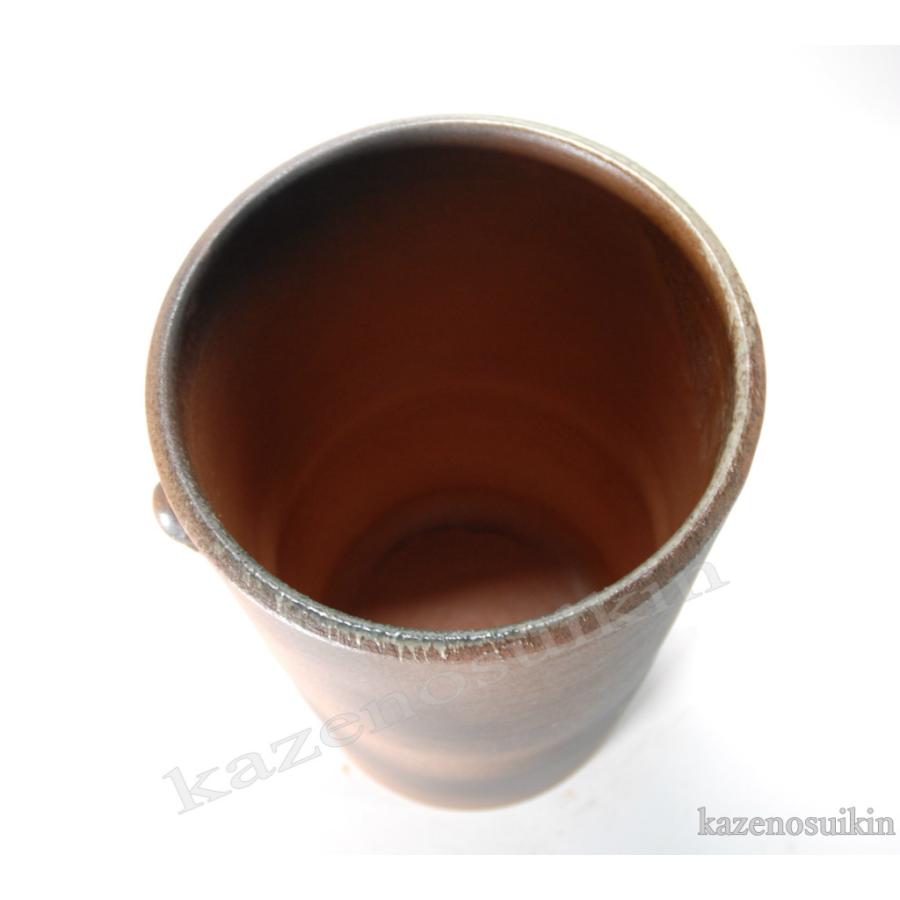 耳付金彫傘立 （信楽焼き・陶器・傘立て・梅雨・玄関・収納・B038-08