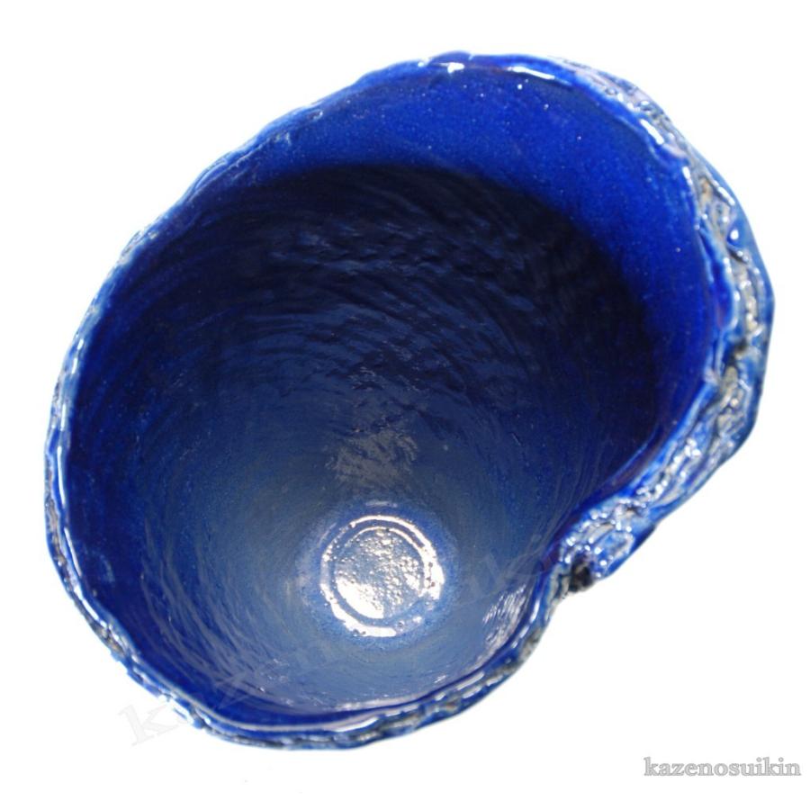 青ガラスひねり傘立 （信楽焼き・陶器・傘立・梅雨・玄関・収納・B045