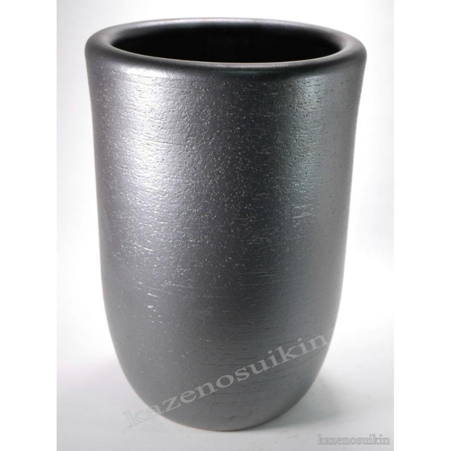 黒マットペアふくろう透し彫傘立　（信楽焼き・陶器・梅雨・玄関・B047-07） 黒マットペアふくろう透し彫傘立 （信楽焼き・陶器・傘立・梅雨・玄関