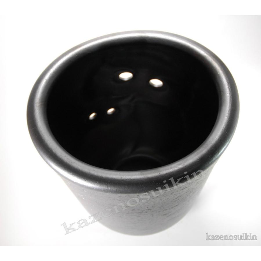 黒マットペアふくろう透し彫傘立 （信楽焼き・陶器・傘立・梅雨・玄関