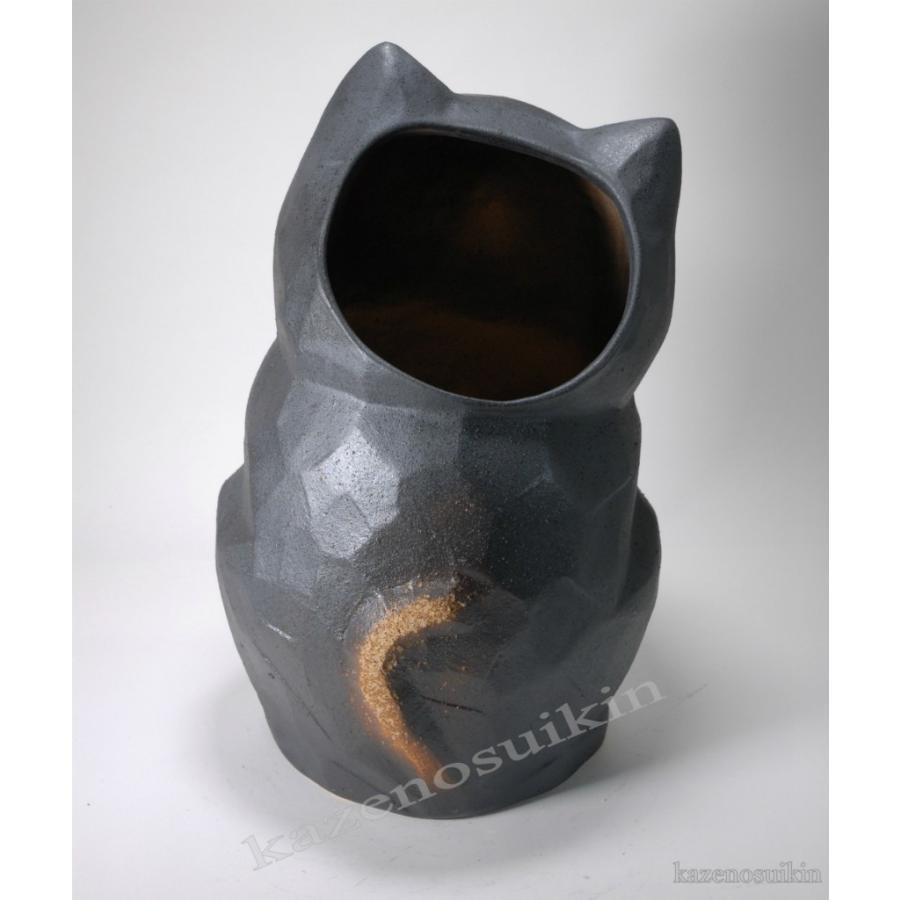猫傘立 17号 （信楽焼き・陶器・傘立・梅雨・玄関・収納・B048-05