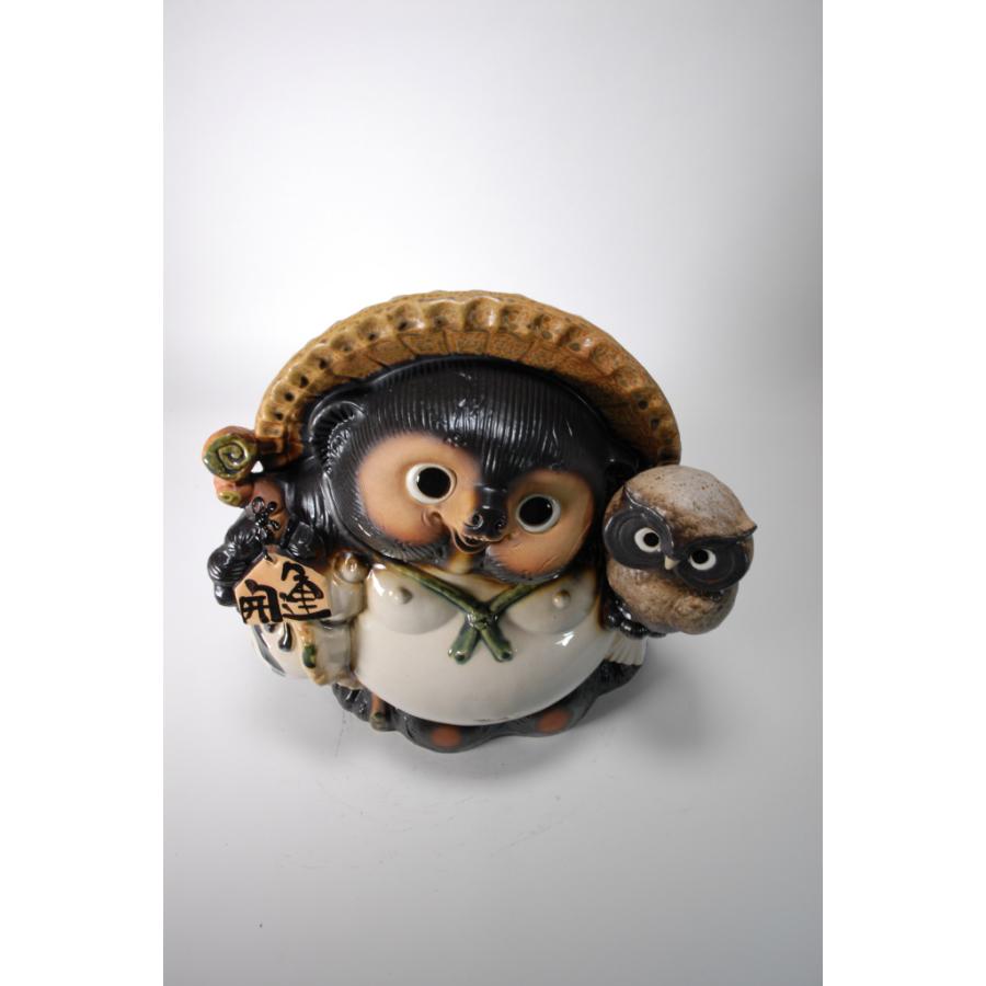 信楽焼　13号開運狸　狸　たぬき　タヌキ 楽天市場】信楽焼 13号古信楽開運狸 信楽焼たぬき 送料無料