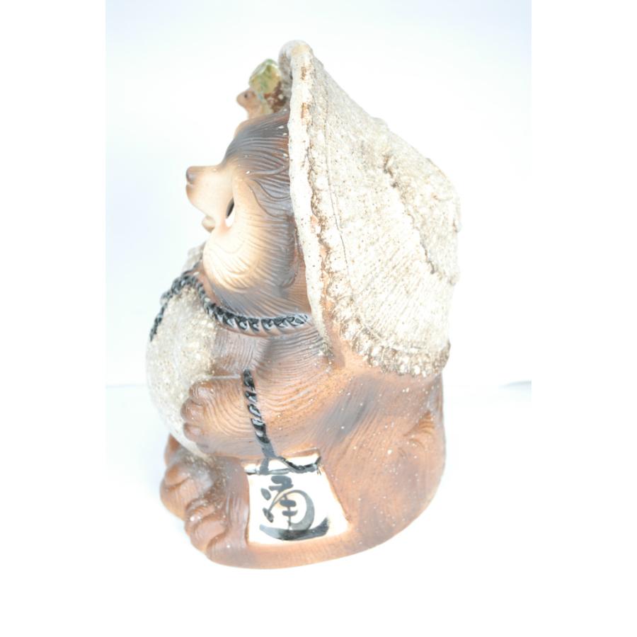 古信楽福々狸 13号（信楽焼 陶器 たぬき タヌキ 置物 B085-01）