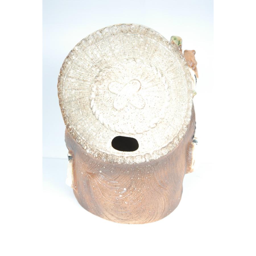 ⭐︎中古品　信楽焼　福狸　13号　陶器タヌキ⭐︎ 古信楽福々狸 13号（信楽焼 陶器 たぬき タヌキ 置物 B085-01） : 風の