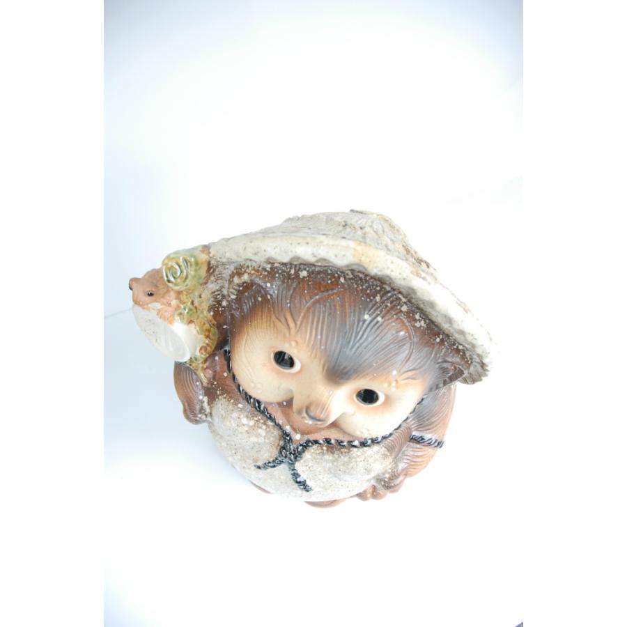 古信楽福々狸 13号（信楽焼 陶器 たぬき タヌキ 置物 B085-01