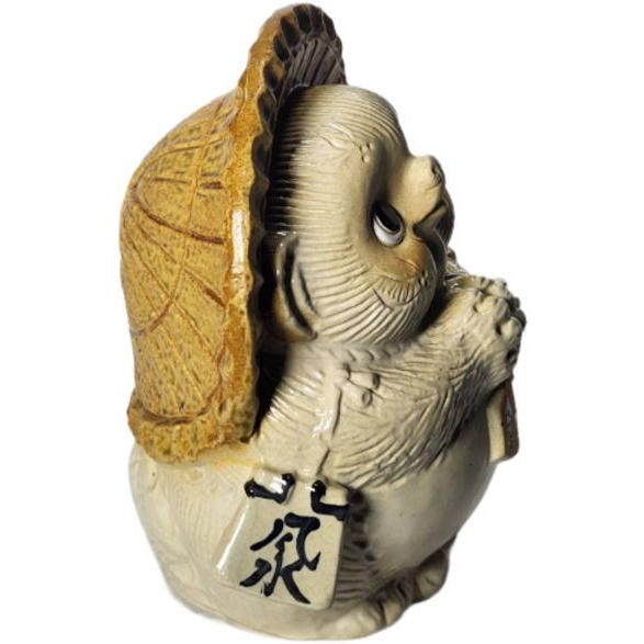 風水たぬき 白 （小） 健康運 （信楽焼・たぬき・オブジェ・置物・風水