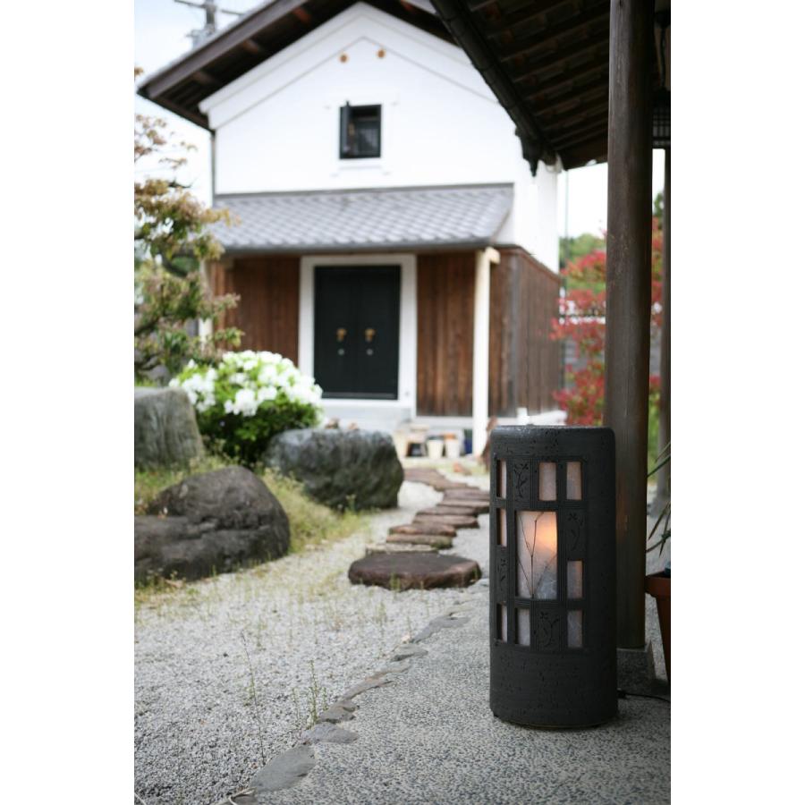 風の水琴　洞夢(どうむ) 短冊　(大)　（信楽焼・陶器・灯り・水琴窟）_2