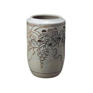 ぶどう透し彫傘立（信楽焼き・陶器・傘立・梅雨・玄関・収納・MA-345