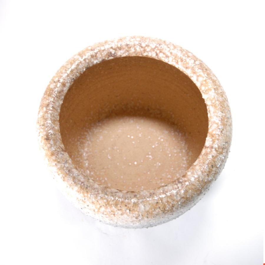 白砂火鉢　13号　（信楽焼・陶器・暖房・火鉢・ひばち・手作り・囲炉裏・H） 1袋 4Kg×1袋