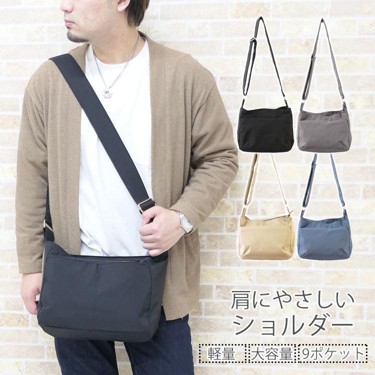ショルダーバッグ メンズ 斜めがけ 大容量 軽量 おしゃれ 大きめ 小さめ メッセンジャーバッグ 斜め掛け 通勤 通学 軽い シンプル 無地 黒 ポケット多い 多収納 Mens Bag 717 かじなるストア 通販 Yahoo ショッピング