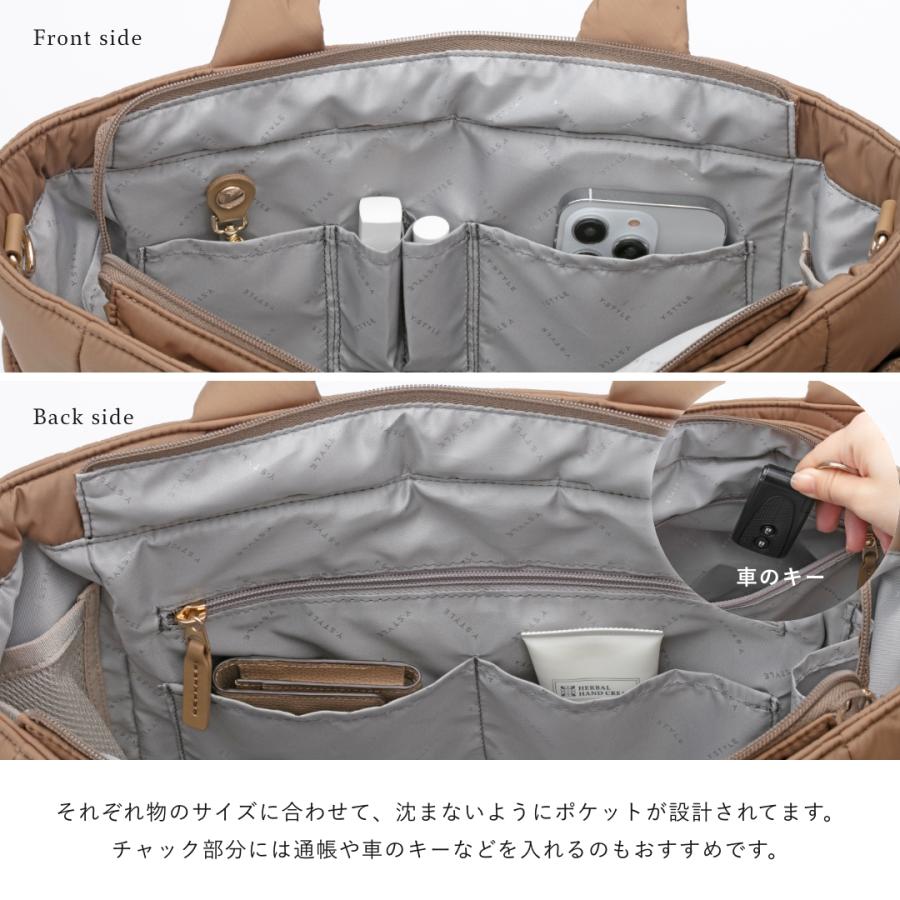 Y-STYLE 魔法の収納 ボンディングトート ( Mサイズ ) 軽量 軽いトートバッグ ミニトート 鞄 バッグ 2WAY やわらかい ふわもこ ダウン キルティング | YーStyle | 10