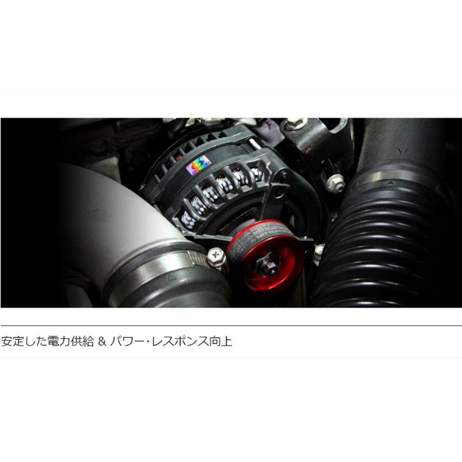 JZX90, JZX100 / 1JZ 用 アドバンス ブラックオルタネーター (プーリーカラー：レッド) 品番：BA-JZ130 (ADVANCE BLACK ALTERNATOR ダイナモ)｜kazoon｜02