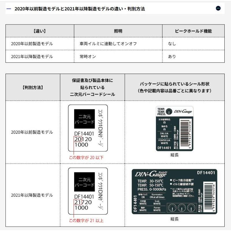 Defi DIN-Gauge Style98 Hommage 白文字板 / 指針色(赤) 目盛り色(黒