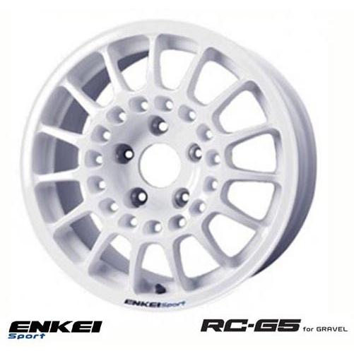 ENKEI - 【 Sports RC-G5 for GRAVEL 】 15in 7.0J 5H-100 +35 白いこと 1本 (エンケイ 運動競技 軽さ車輪 IRS MOTOR SPORT)