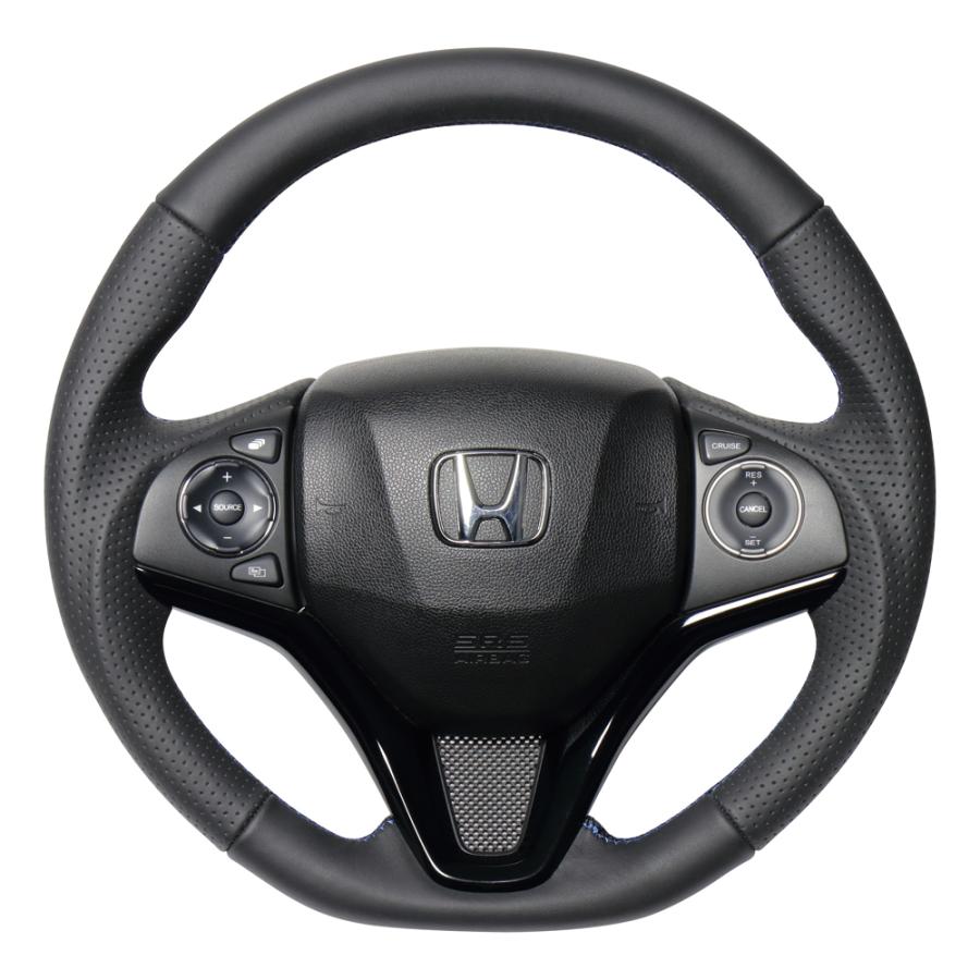 Real ステアリングホイール ウッド/ブラック REAL レアル ステアリング ブラックウッド (ブラックユーロステッチ