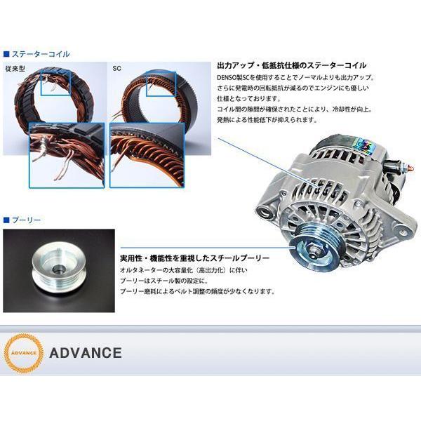 【 ルークス　ML21S / K6A 用 】 アドバンス ケーパワー オルタネーター 90A　品番： KP-105　(ADVANCE K-POWER ALTERNATOR)｜kazoon｜02