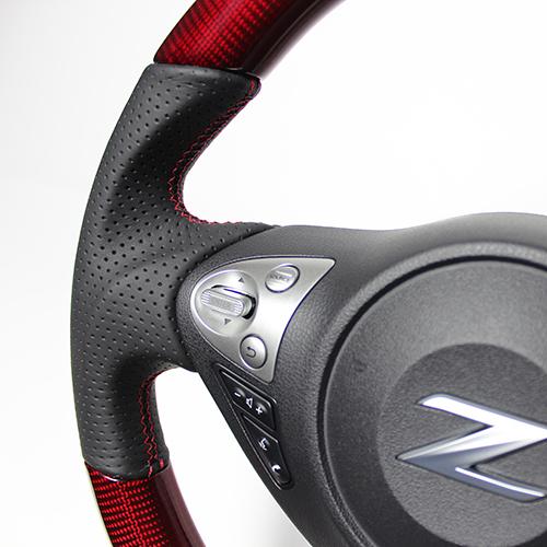 フェアレディZ ステアリング フェアレディZ Z34用 レアル ステアリング オリジナルシリーズ レッド