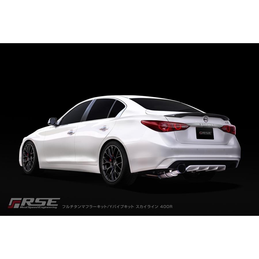 スカイライン　RV37 / VR30DDTT (400R / GT)用 リアルスピードエンジニアリング フルチタンマフラー 品番 RB6090-NS21A (RSE FULL TITANIUM EXHAUST SYSTEM)の画像