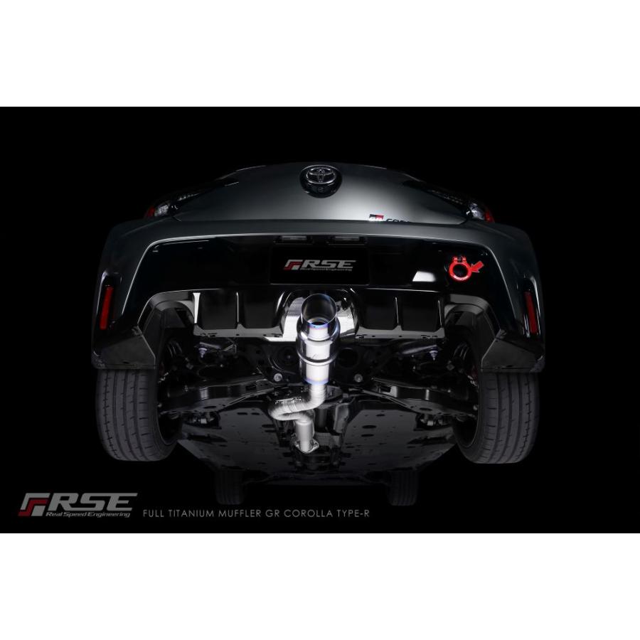 GRカローラ　GZEA14H / G16E-GTS用 リアルスピードエンジニアリング フルチタンマフラー TYPE-R 品番 RB6090-TY07A (RSE FULL TITANIUM EXHAUST SYSTEM)の画像