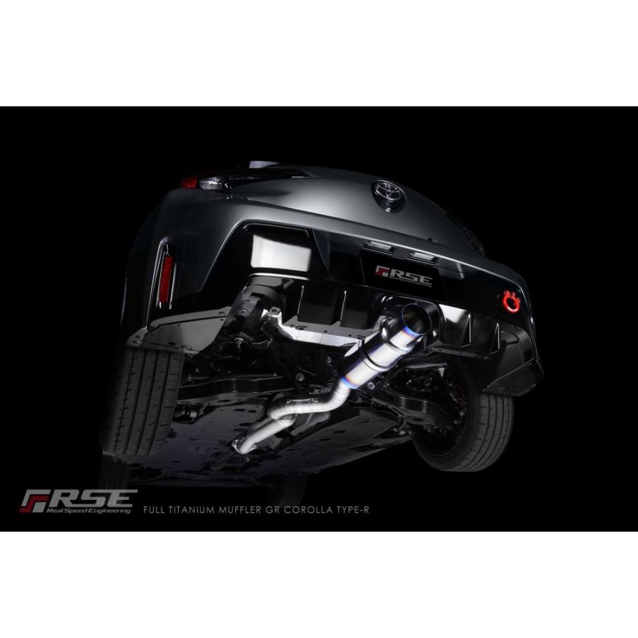 GRカローラ　GZEA14H / G16E-GTS用 リアルスピードエンジニアリング フルチタンマフラー TYPE-R 品番 RB6090-TY07A (RSE FULL TITANIUM EXHAUST SYSTEM)の画像
