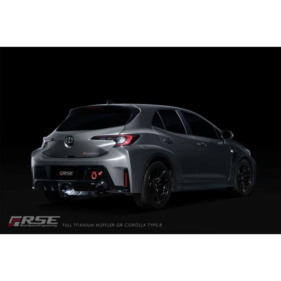 GRカローラ　GZEA14H / G16E-GTS用 リアルスピードエンジニアリング フルチタンマフラー TYPE-R 品番 RB6090-TY07A (RSE FULL TITANIUM EXHAUST SYSTEM)の画像