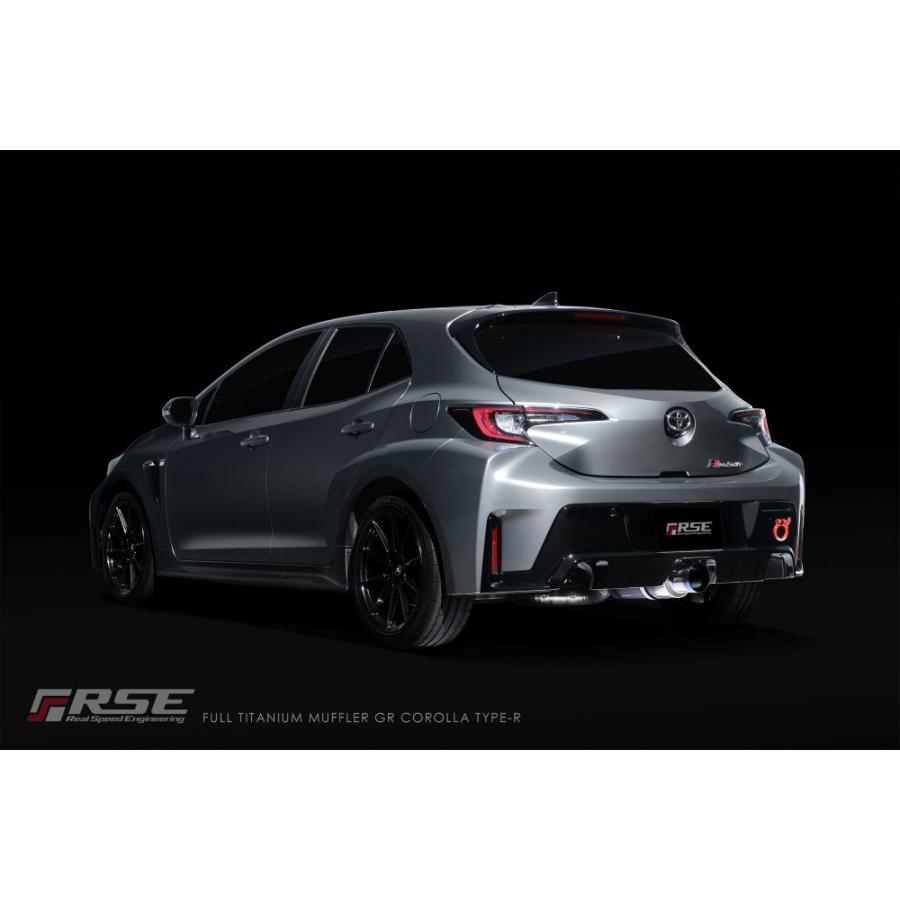 GRカローラ　GZEA14H / G16E-GTS用 リアルスピードエンジニアリング フルチタンマフラー TYPE-R 品番 RB6090-TY07A (RSE FULL TITANIUM EXHAUST SYSTEM)の画像