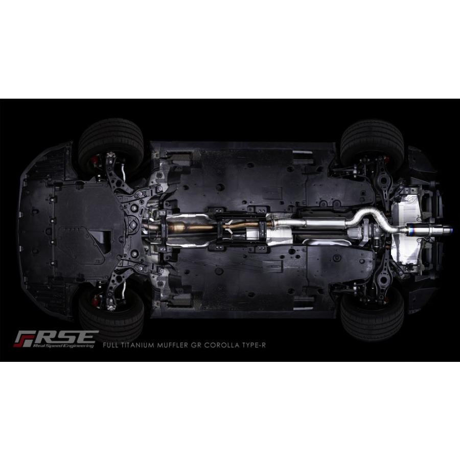 GRカローラ　GZEA14H / G16E-GTS用 リアルスピードエンジニアリング フルチタンマフラー TYPE-R 品番 RB6090-TY07A (RSE FULL TITANIUM EXHAUST SYSTEM)の画像