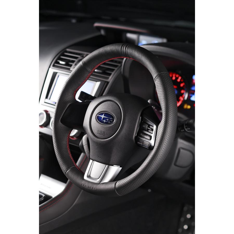 スバル　 ステアリングホイール 赤ステッチ SUBARU レヴォーグ VMG, VM4 用 ダムド スポーツ ステアリング
