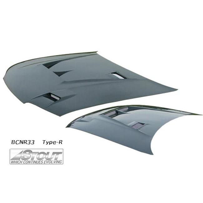 スカイライン GT-R BCNR33 用 】 STOUT エアロボンネット Type-R
