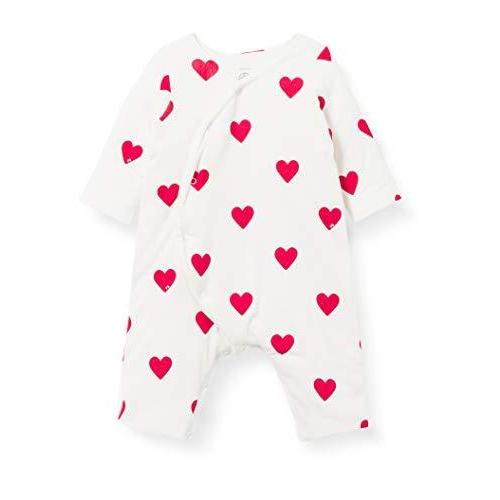 [プチバトー] ハートプリント 足なし ロンパース ベビー 女の子 男の子 A00K801 6MONTH レッド PB2 PB100