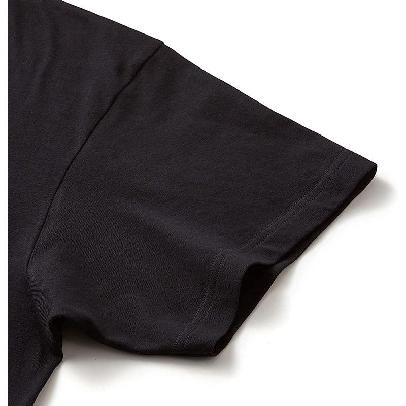 人気の贈り物がグンゼ インナーシャツ HAWKINS メンズ ブラック 天竺 日本L T-SHIRT (日本サイズL相当 3枚組 HK15133  制服、作業服