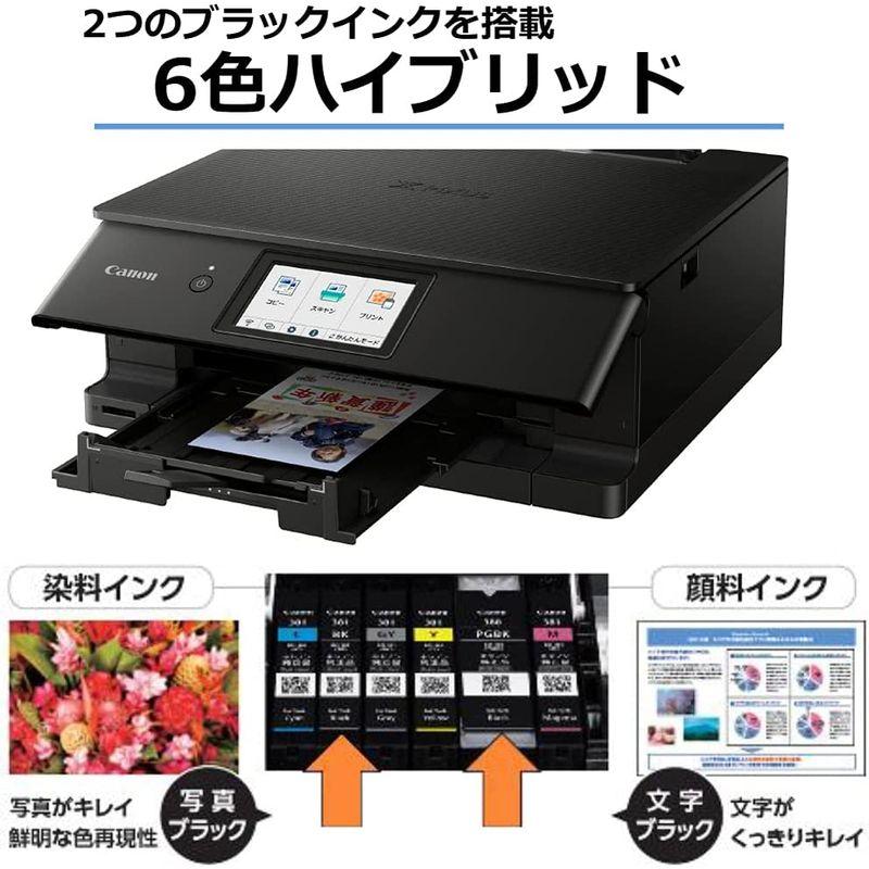 Canon プリンター A4インクジェット複合機 PIXUS TS8530 ブラック 2021年モデル テレワーク向け 6色・独立型・対応イ - 7