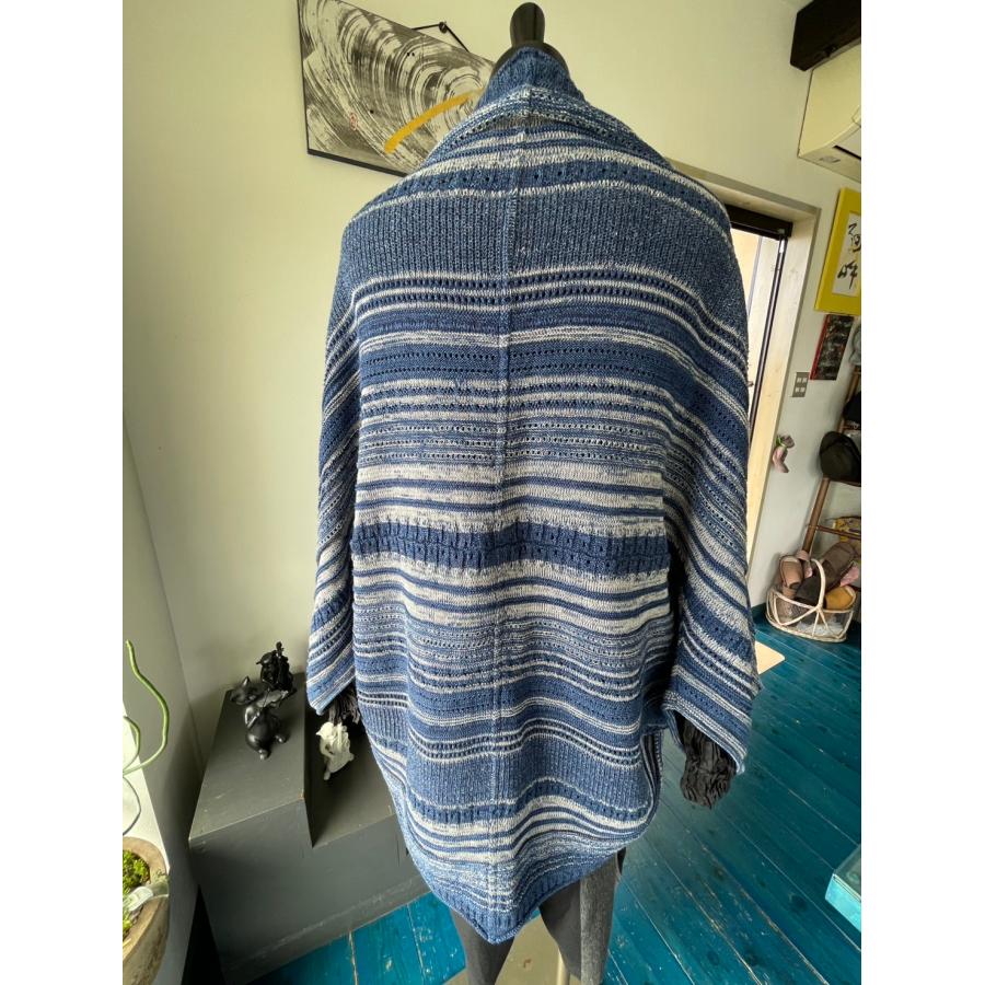 センソユニコ慈雨のカーディガン センソユニコSENSOUNICO 慈雨 3Dチェック織りポリニット