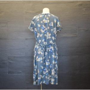 センソユニコ ルクルカ ワンピース ブルー 花柄 半袖 美品 