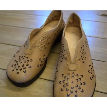 CHANGE　靴　パンプス　ベージュ　パンチング　24cm | Sensounico | 01